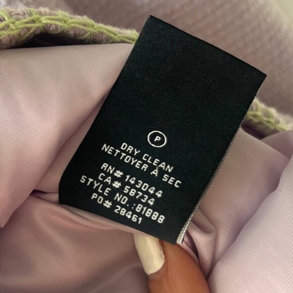 NWT 7 For All Mankind Lavender Sleeveless Cutout Tweed Mini Dress, L - Picture 3 of 4